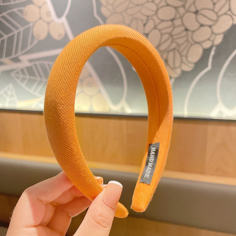 Girls advanced sense summer high cranium at most dopamine headband Sponge candy color wide edge headband