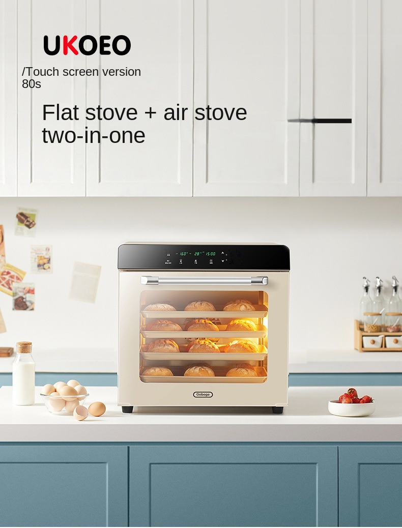 Household private room oven baking large-capacity commercial wind stove wind flat two-in-one electric oven