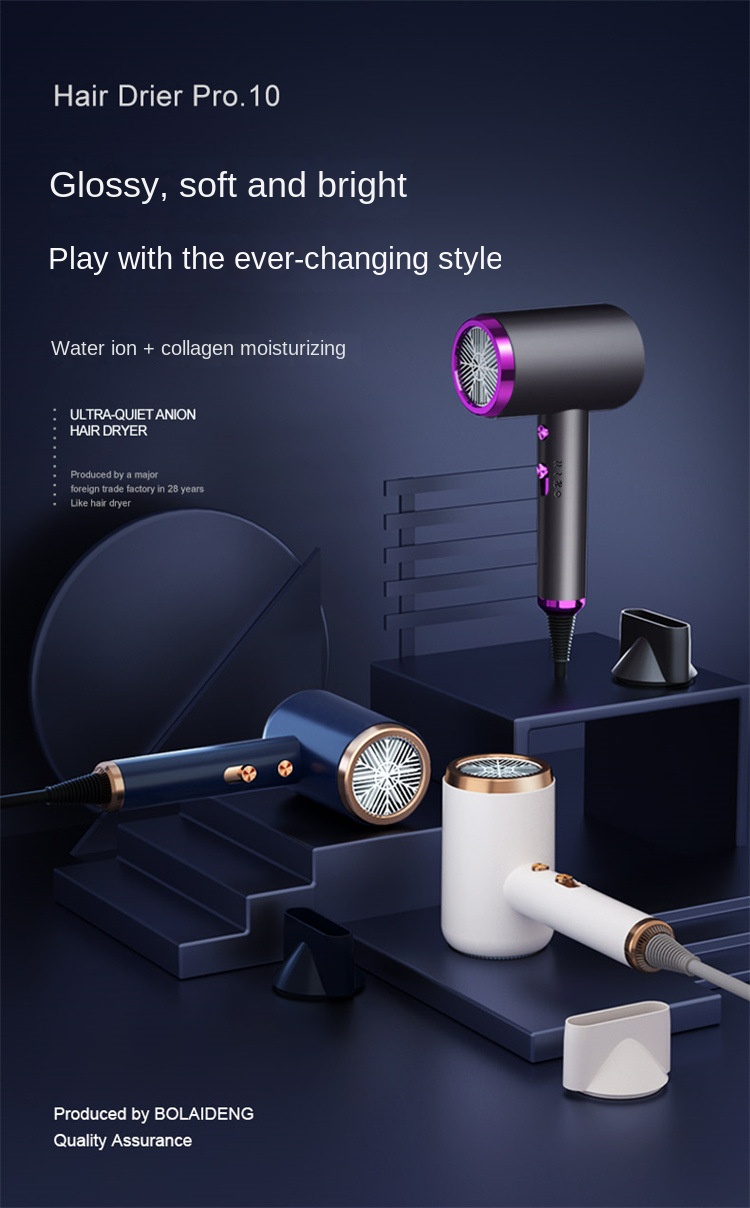 New hair dryer home hair salon high power hot and cold hair care hair dryer foreign trade gift hair dryer factory on behalf of
