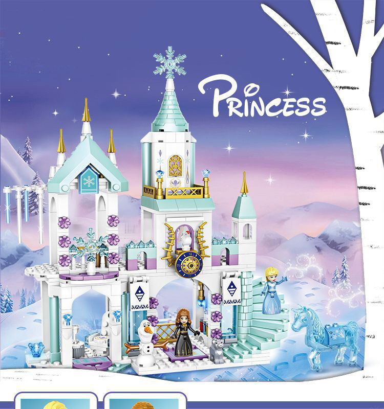 Compatible with Lego building blocks mermaid girl ice and snow series princess assembly 6 castles 8 educational toys 10 years old