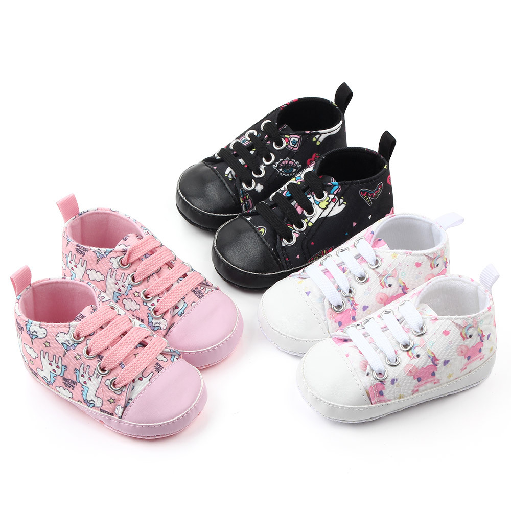 Spring and autumn 0-1 years old men and women cartoon baby shoes canvas casual soft bottom baby shoes toddler shoes