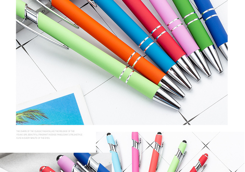 Press pen spot wholesale metal pen press ballpoint pen aluminum rod pen capacitive pen touch handwriting touch screen pen