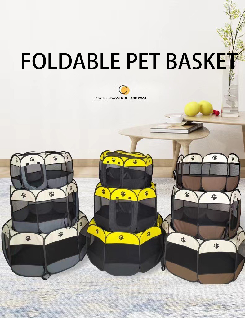 Octagonal pet delivery room dog cage cat litter foldable Oxford cloth waterproof and scratch-resistant dog tent cat delivery room pet fence