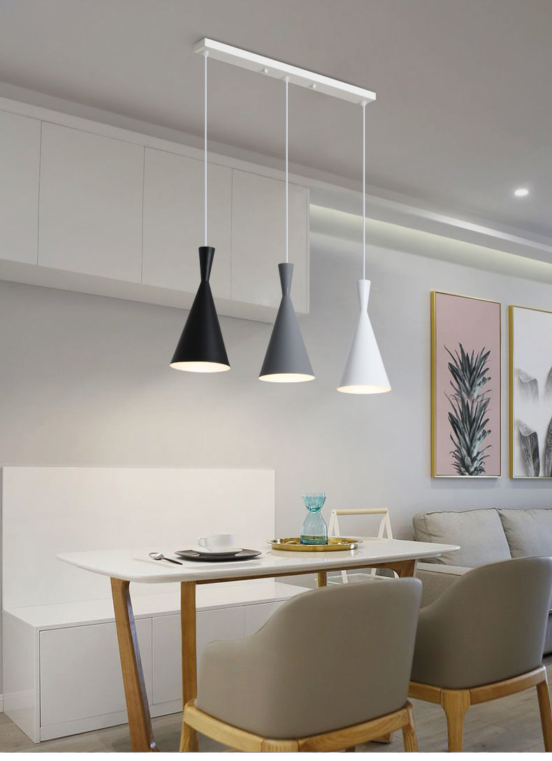 Restaurant chandelier three-head dining table lamp modern bar small simple creative Nordic led dining room wholesale lamp lighting