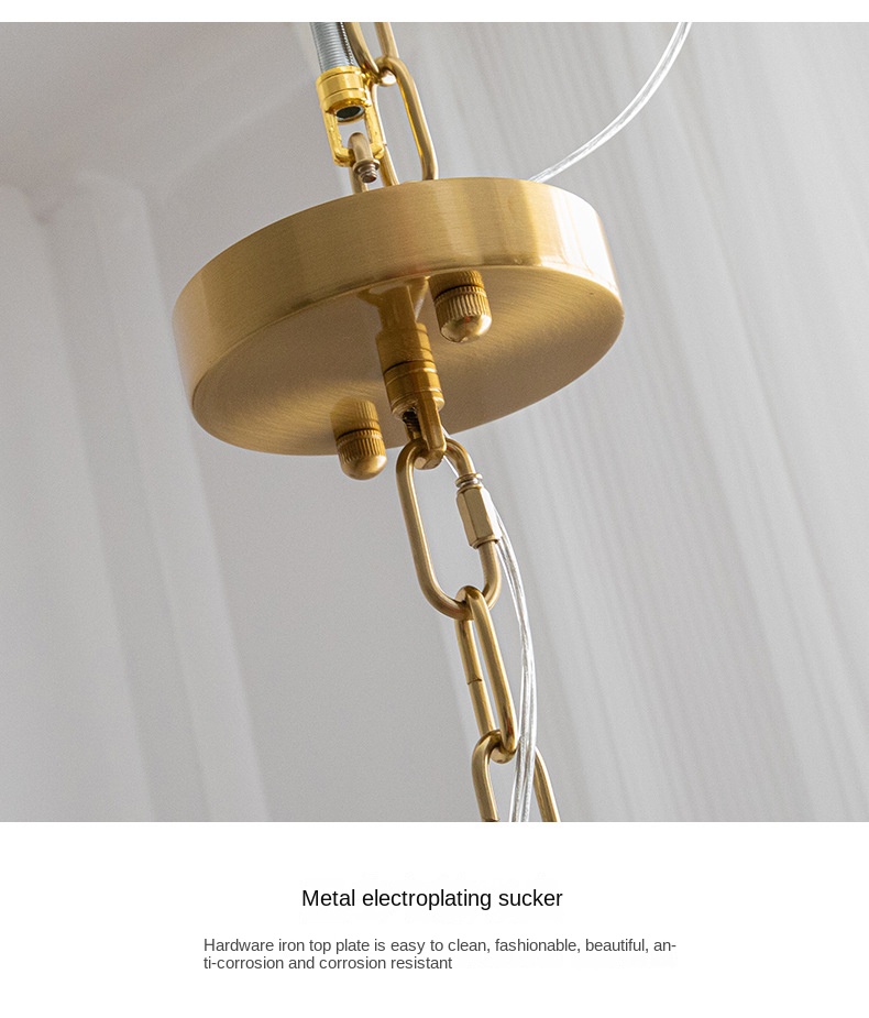 French-style living room chandelier modern light luxury feather glass chandelier American retro dining room bedroom net red LED lamp