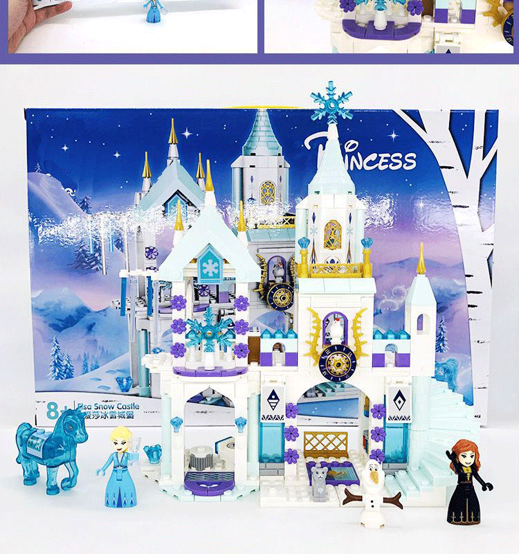 Compatible with Lego building blocks mermaid girl ice and snow series princess assembly 6 castles 8 educational toys 10 years old