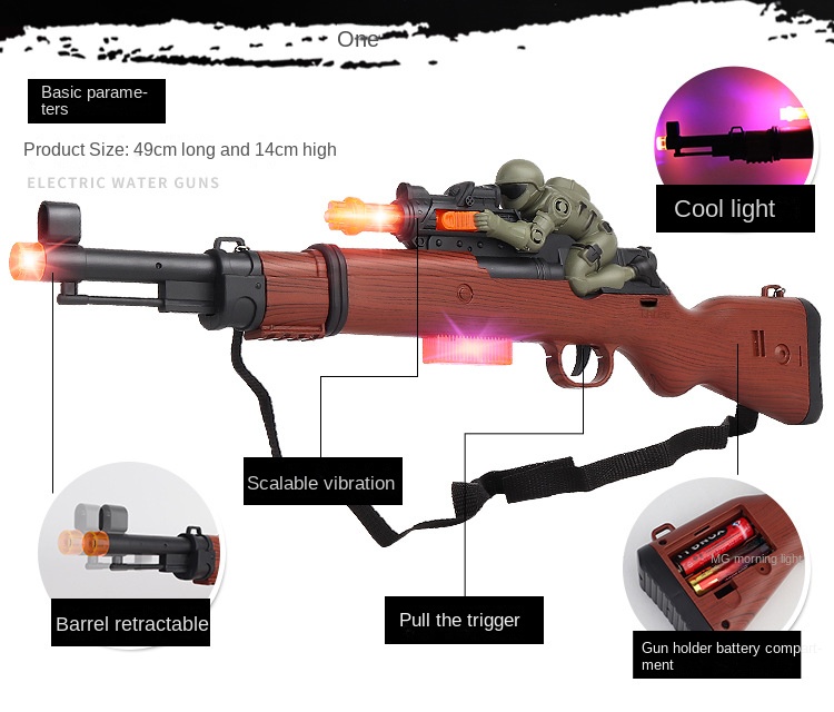 Street Stall Toy Supply Children Electric Toy Gun Music Sound and Light Pistol Luminous Night Market Wholesale Best Sellers