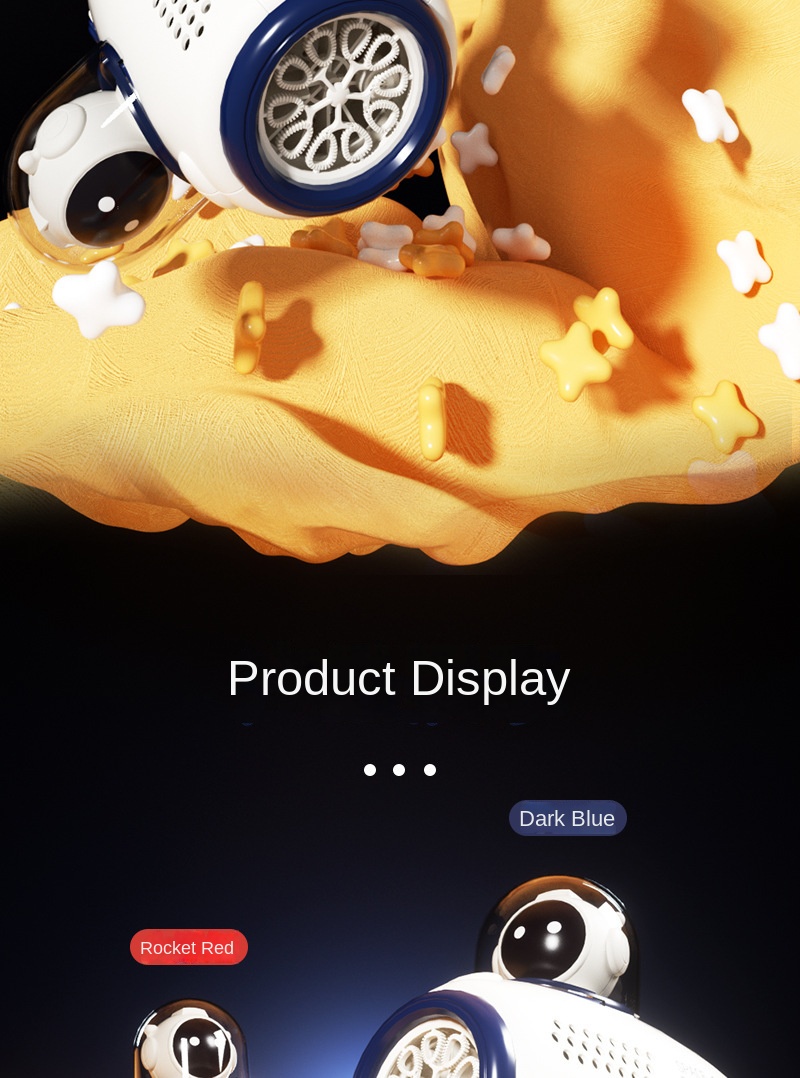 Bubble Gun Space Astronaut Toy Fully Automatic Gatling Electric Bubble Blowing Machine Internet Celebrity Children’s Toy