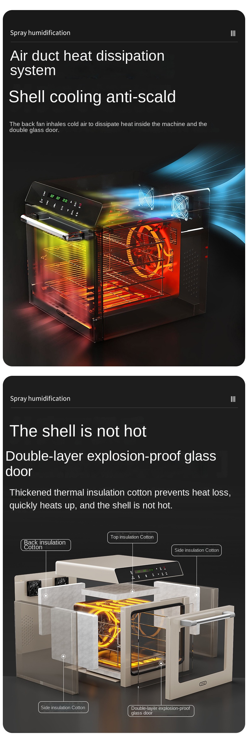 Household private room oven baking large-capacity commercial wind stove wind flat two-in-one electric oven