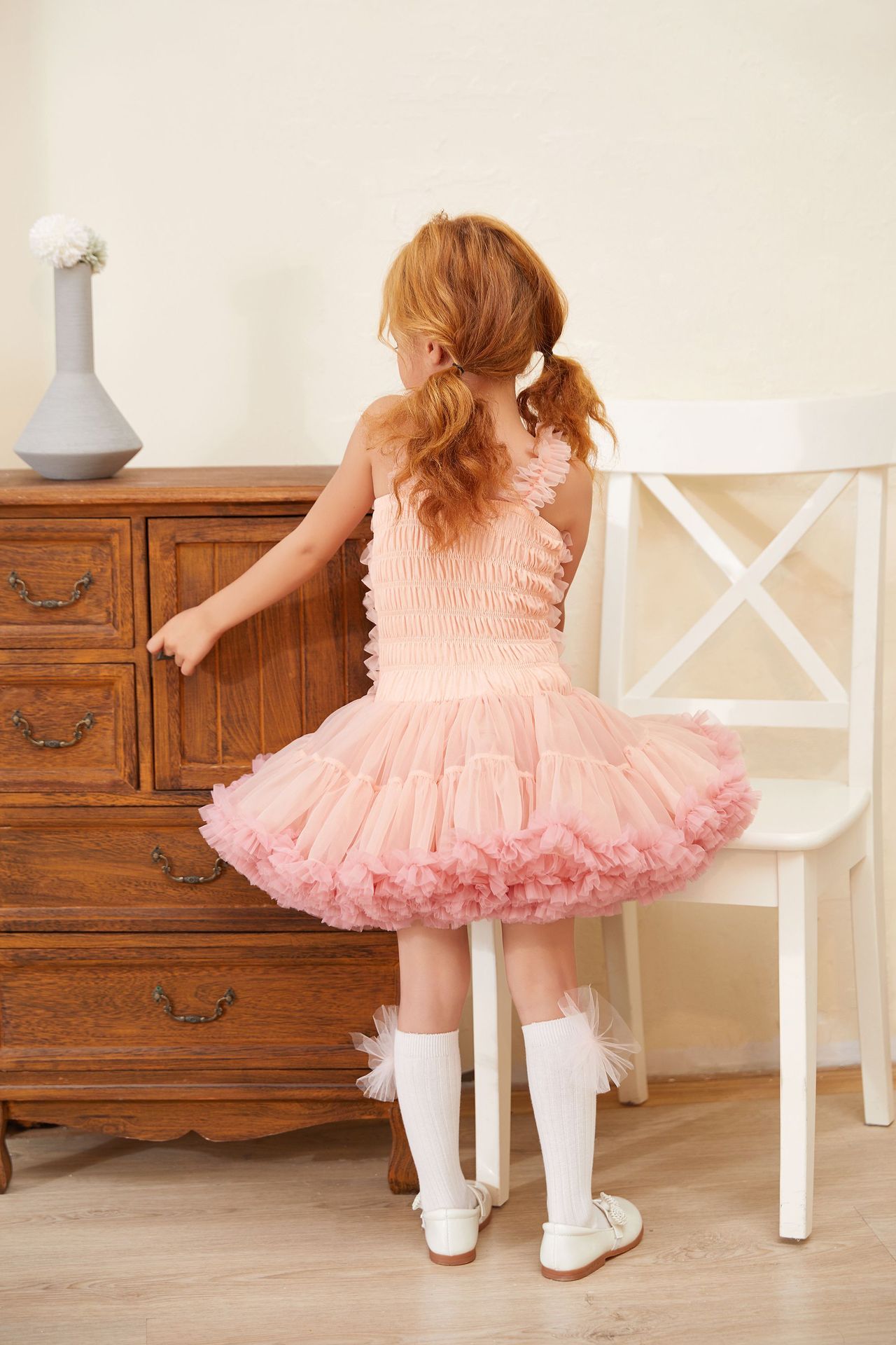 European and American children’s wear sling princess dress birthday gift dress girls princess dress fluffy children’s dress