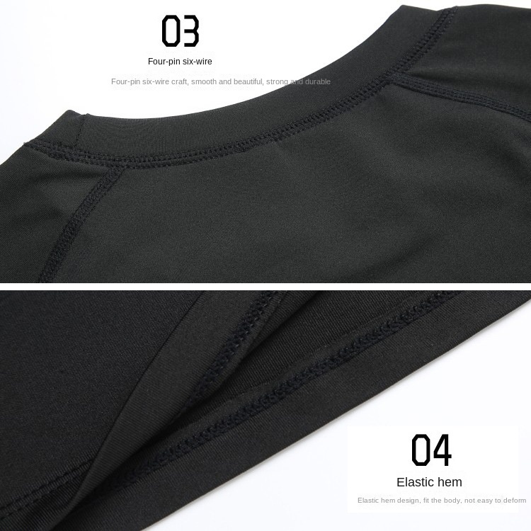 Basketball tights quick-drying fitness clothing short-sleeved running training clothing high elastic moisture-absorbing compression clothing T-shirt men