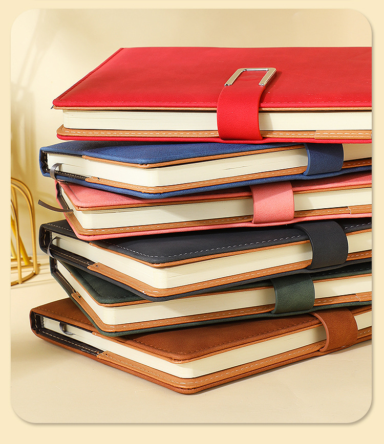 Book high-value business office A5 notebook custom logo hand book soft leather B5 wholesale notepad