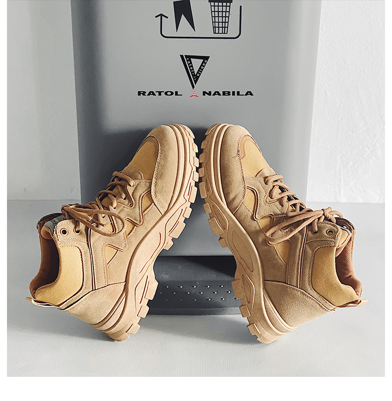 New high-top Martin boots men’s Korean version tooling boots all-match desert boots trendy men’s boots