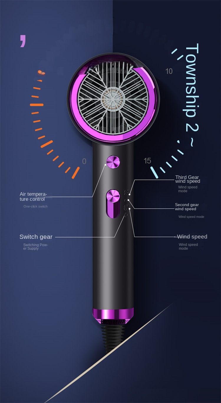 New hair dryer home hair salon high power hot and cold hair care hair dryer foreign trade gift hair dryer factory on behalf of