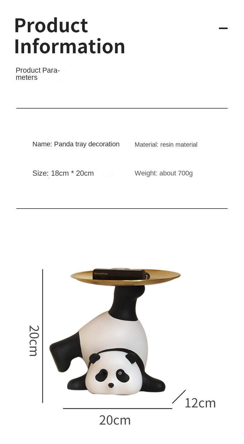 Panda Entrance Cabinet Key Storage Ornament Bracket Living Room Shoe Cabinet