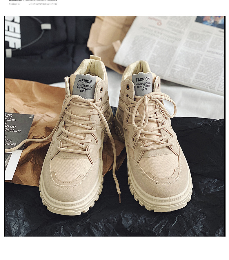 New high-top Martin boots men’s Korean version tooling boots all-match desert boots trendy men’s boots