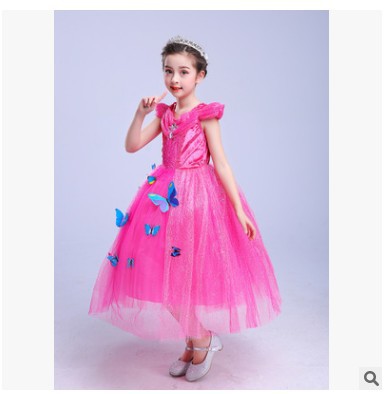 Halloween Cinderella Dress Frozen Elsa Sophia Girls Dress Children’s Short-sleeved Princess Dress