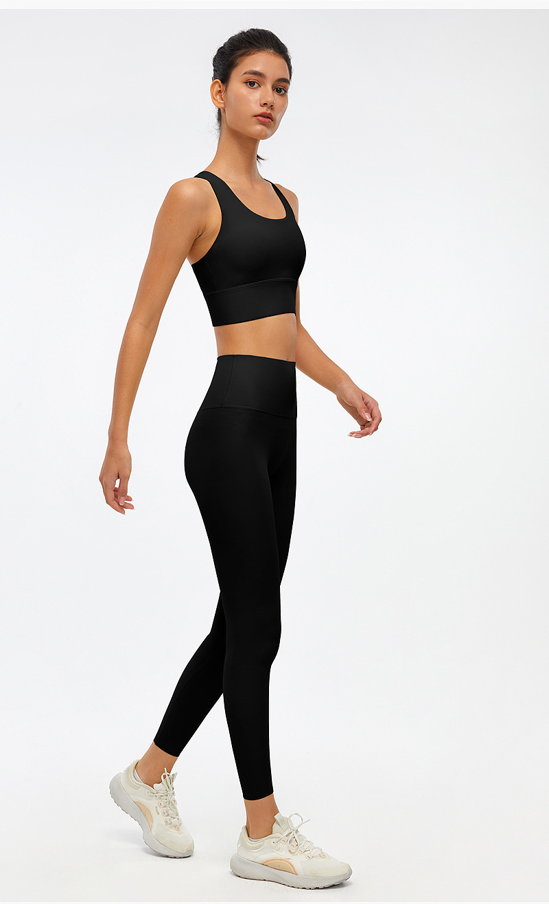 Yoga suit women gathered shape fitness sports underwear breathable bottoming yoga pants women’s high waist hip-lifting outer wear