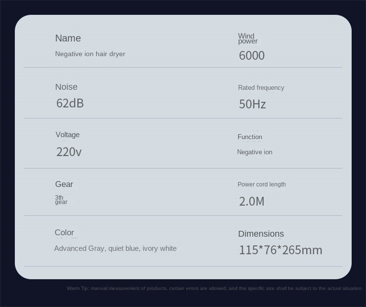 New hair dryer home hair salon high power hot and cold hair care hair dryer foreign trade gift hair dryer factory on behalf of