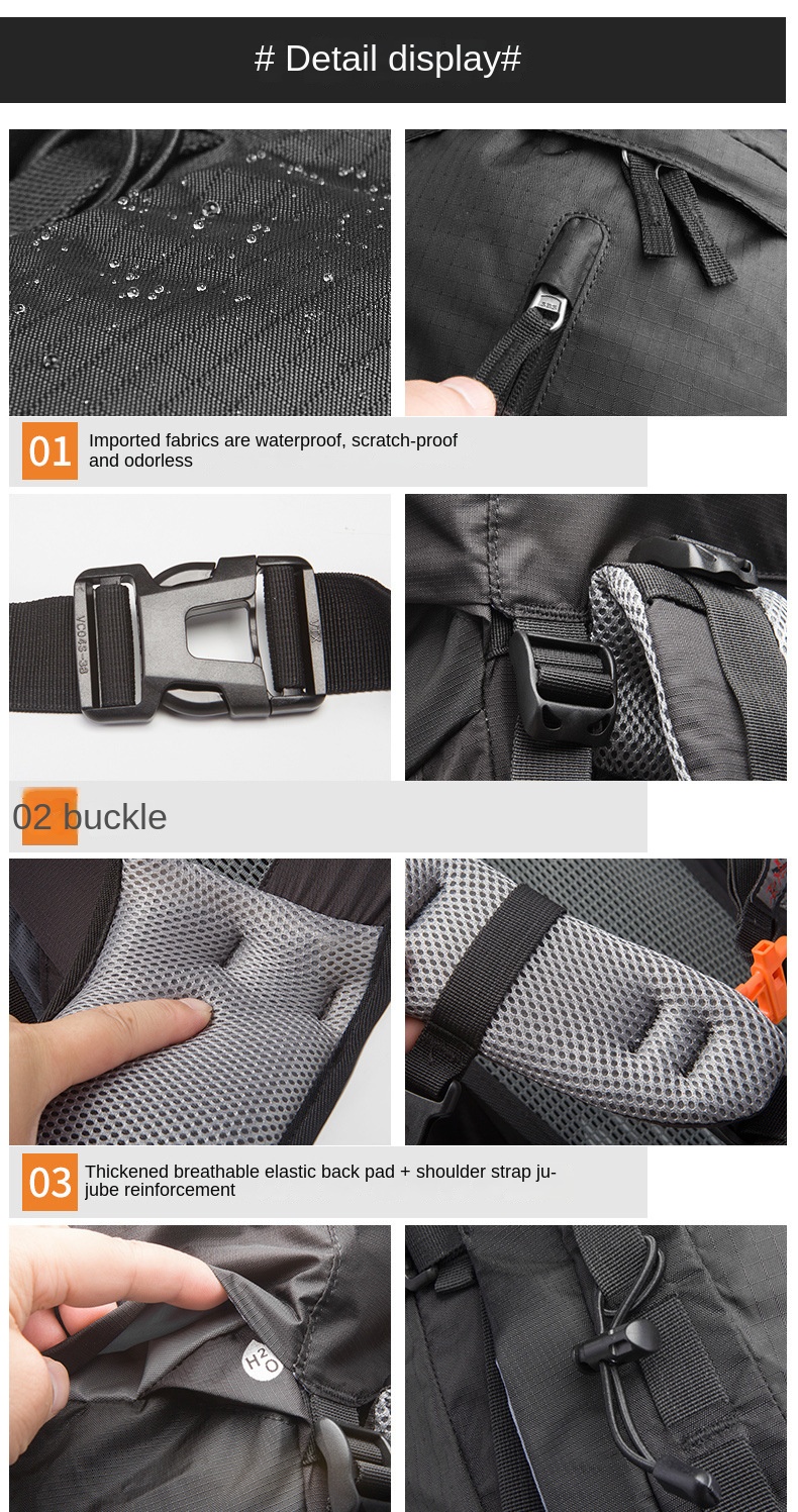 New large-capacity outdoor travel bag hiking sports mountaineering bag backpack casual backpack spot wholesale