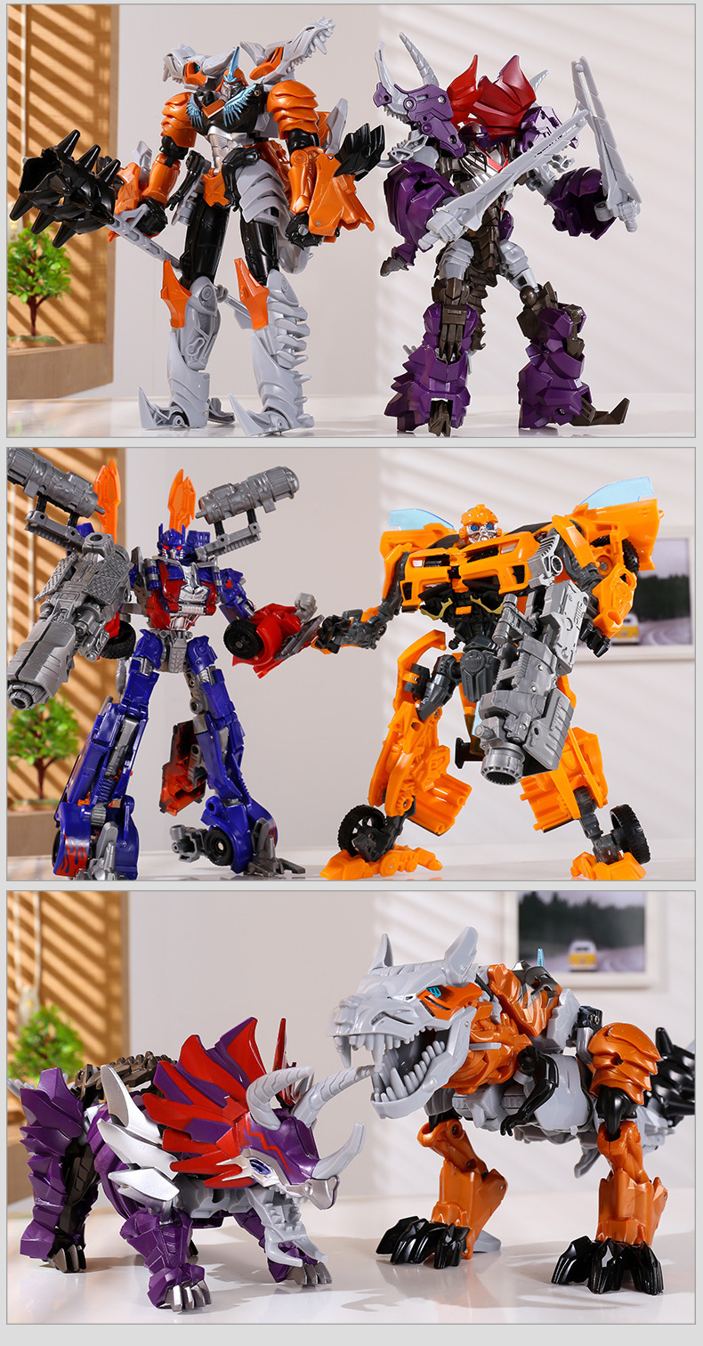 Deformation toy model car King Kong robot bumblebee dinosaur steel cable hand-made alloy genuine children’s boys