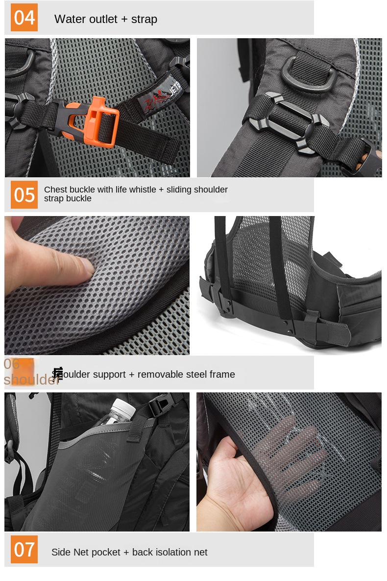 New large-capacity outdoor travel bag hiking sports mountaineering bag backpack casual backpack spot wholesale