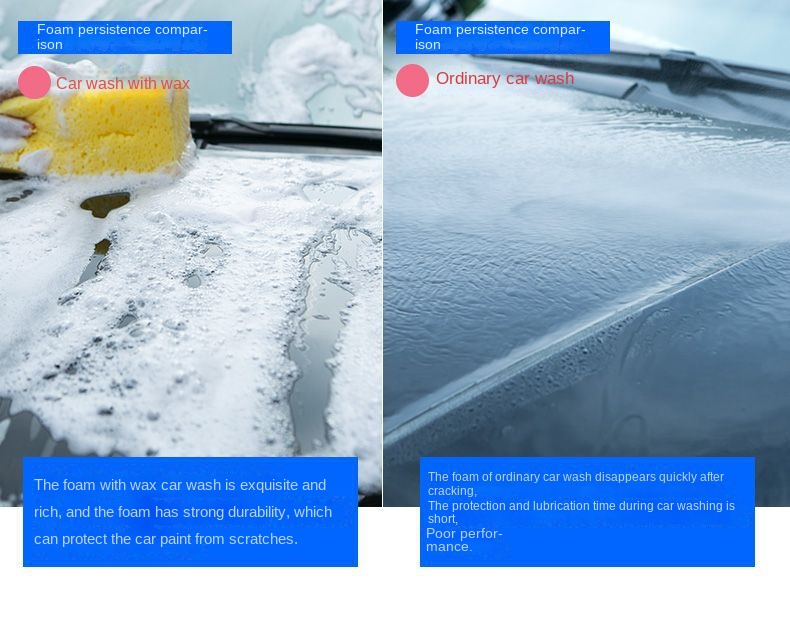 Car wash liquid water wax foam white car cleaning agent decontamination glazing coating wax supplies cleaner