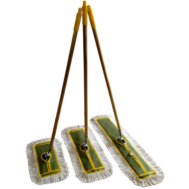 Thickened big dust push factory hotel large mop water-absorbing wide row dragging lazy people flat mop cotton thread 60 90cm