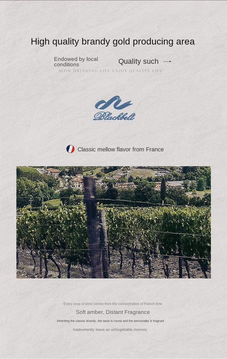 Customized French foreign wine gift good original liquid high spirits 40 degrees Lanxuan XO brandy bartending 700ml