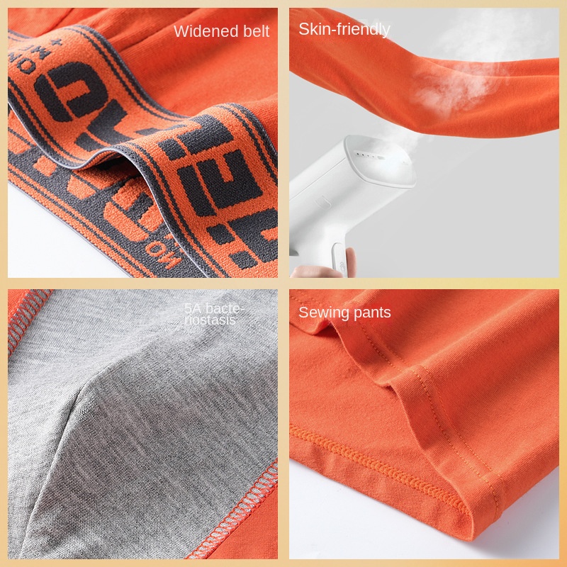 Men’s cotton boxer briefs breathable and comfortable pants breathable graphene antibacterial crotch boxer shorts