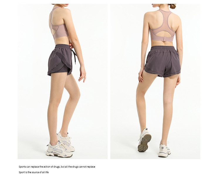 European and American sports shorts women’s loose spring and summer quick-drying running fitness pants anti-light high waist dance yoga pants