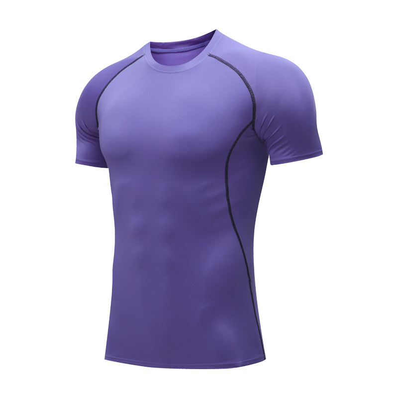 Basketball tights quick-drying fitness clothing short-sleeved running training clothing high elastic moisture-absorbing compression clothing T-shirt men