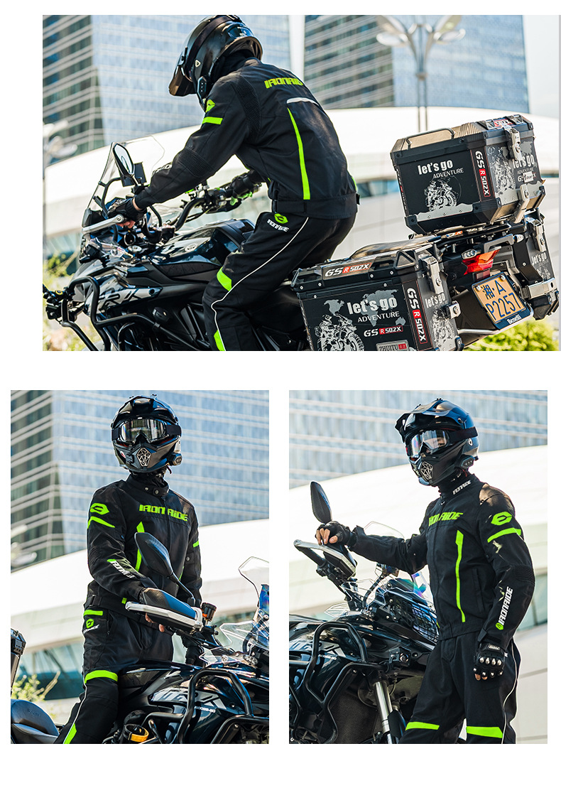 Motorcycle Riding Suit Warm Motorcycle Suit Men’s Four Seasons Racing Suit Summer Jacket Breathable Rainproof Motorcycle Pants