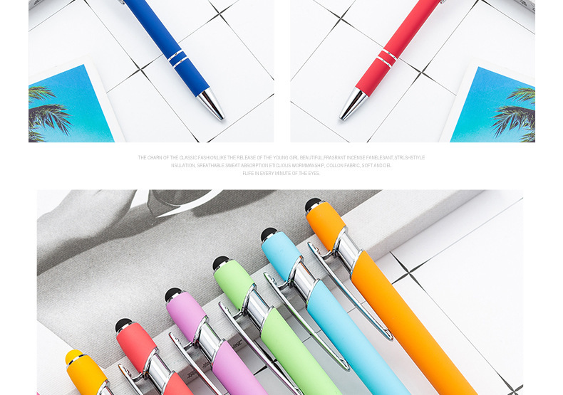 Press pen spot wholesale metal pen press ballpoint pen aluminum rod pen capacitive pen touch handwriting touch screen pen