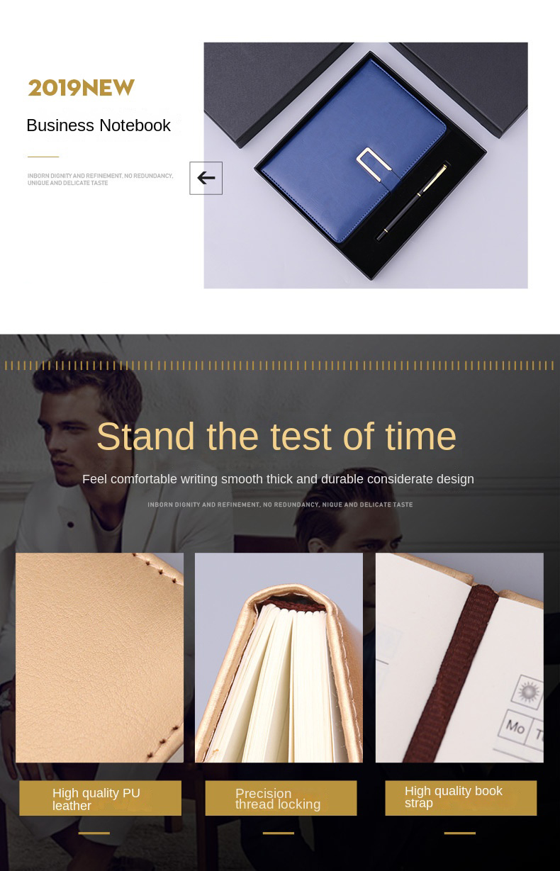 High-end business notebook with logo creative a5 notepad set office culture and education book diary wholesale