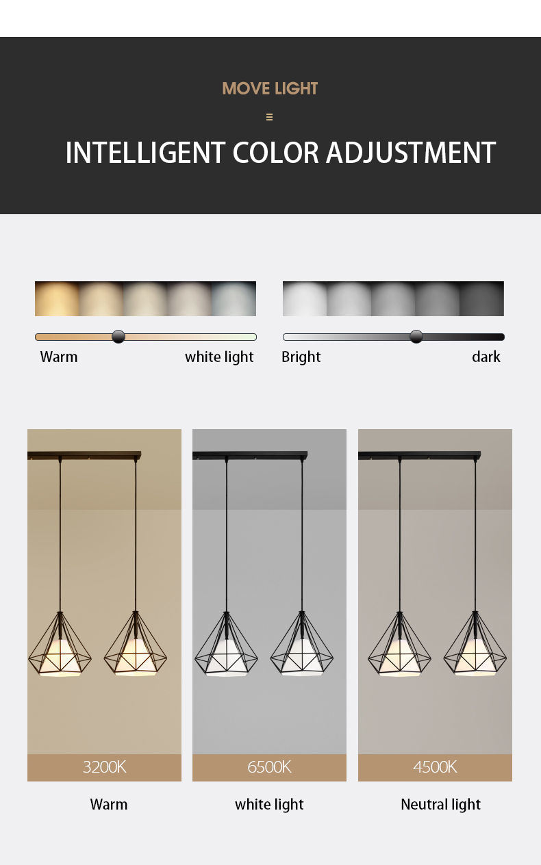 Restaurant chandelier three-head dining table lamp modern bar small simple creative Nordic led dining room wholesale lamp lighting