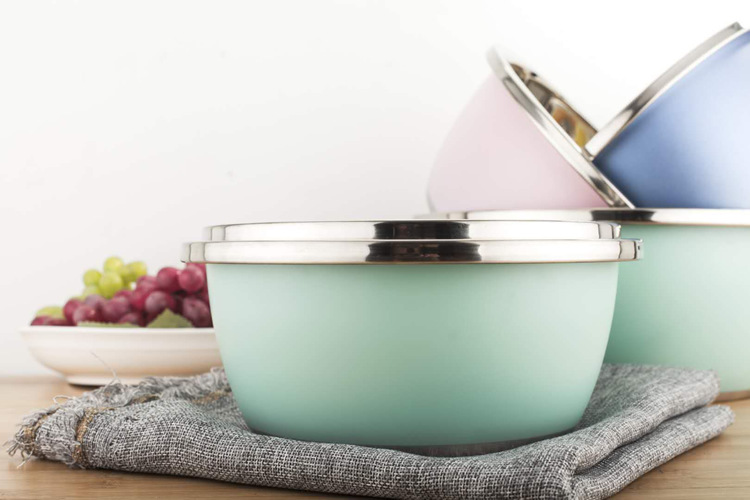 Colored stainless steel basin thickened household seasoning tank washing basin egg-beating basin cooking basin and wash basin color basin wholesale