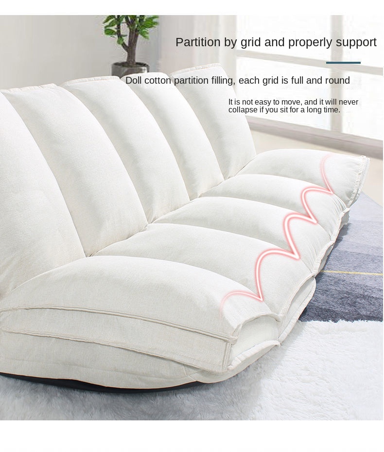 Lazy sofa tatami folding double small apartment net red style bedroom single simple floor sofa bed dual-use