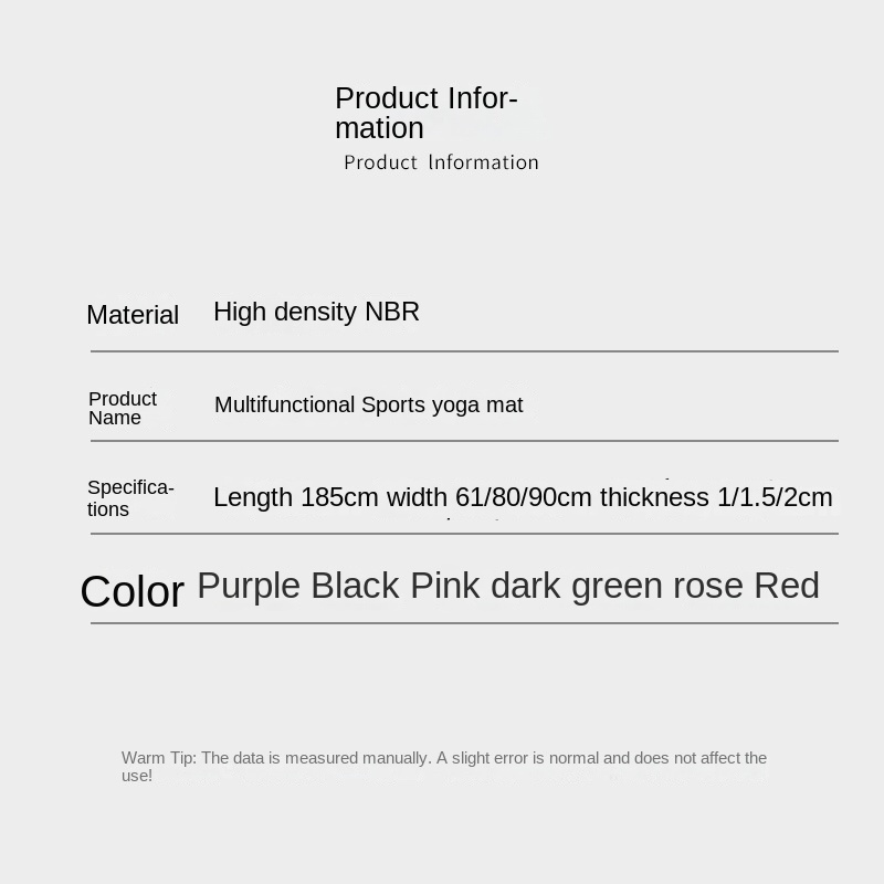 Yoga mat women’s gymnastics mat sleeping mat sports dancing mat men’s fitness mat non-slip thickened yoga mat factory wholesale