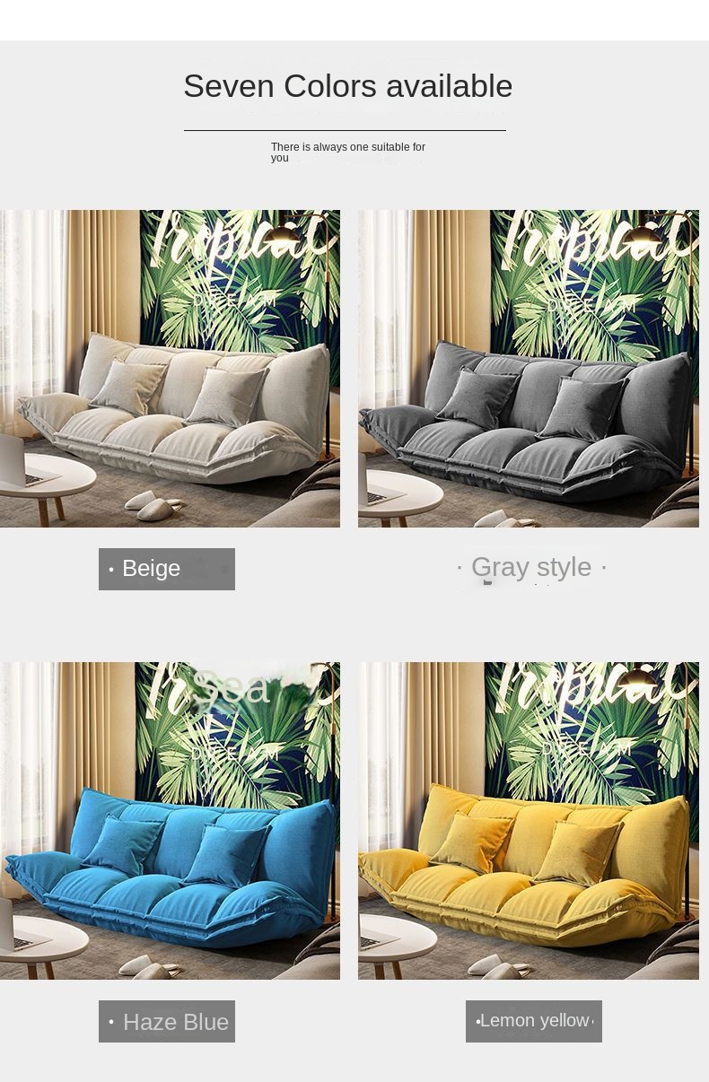 Lazy sofa tatami folding double small apartment net red style bedroom single simple floor sofa bed dual-use