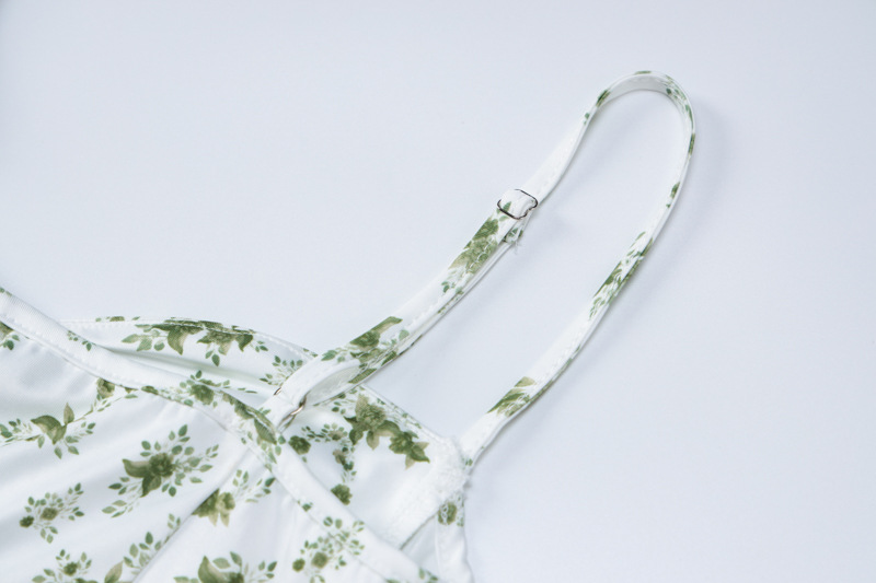European and American summer hot products new small floral skirt suspender dress