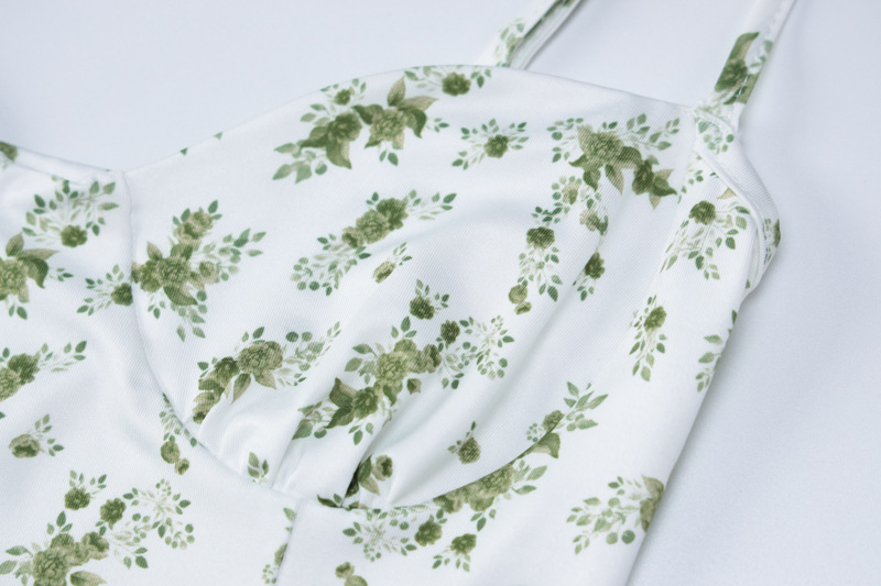 European and American summer hot products new small floral skirt suspender dress