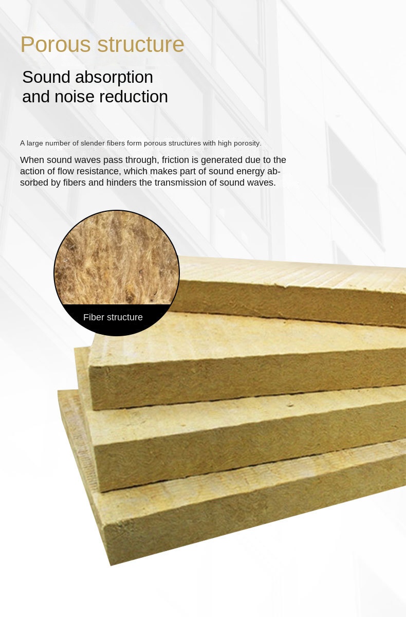 A-class fire retardant and smoke-proof rock wool insulation board exterior wall roof curtain wall thermal insulation rock wool board fire cotton