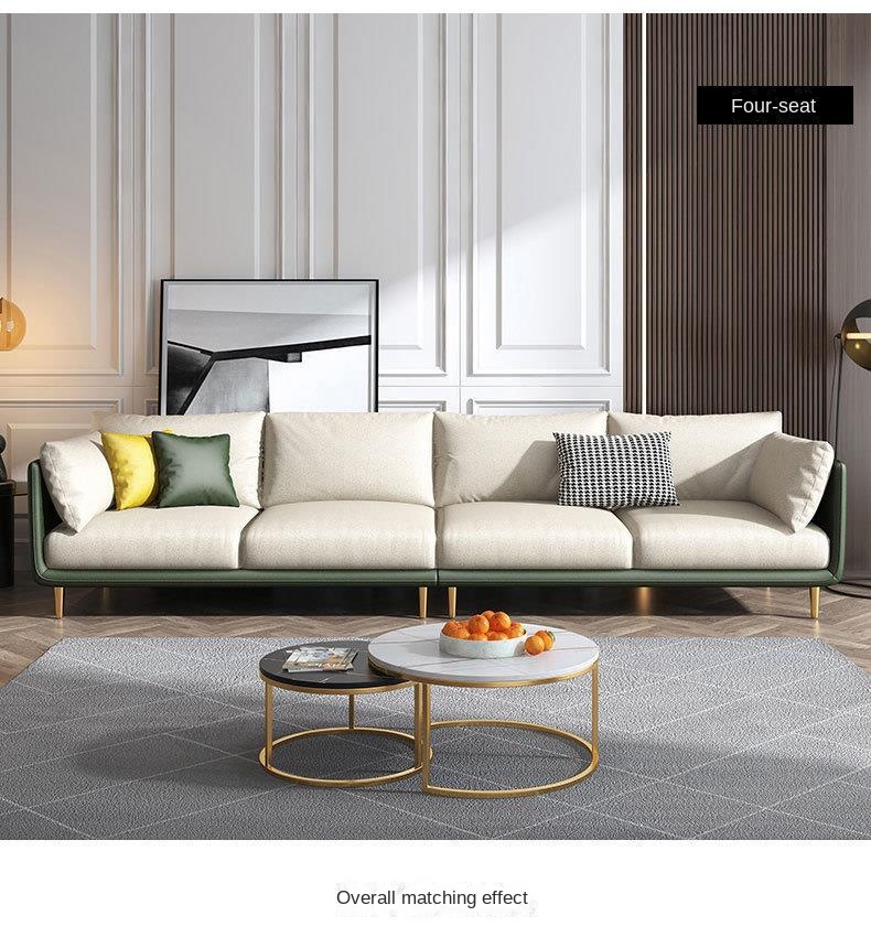 Italian wash-free technology fabric sofa small apartment living room single double three Nordic simple combination small sofa