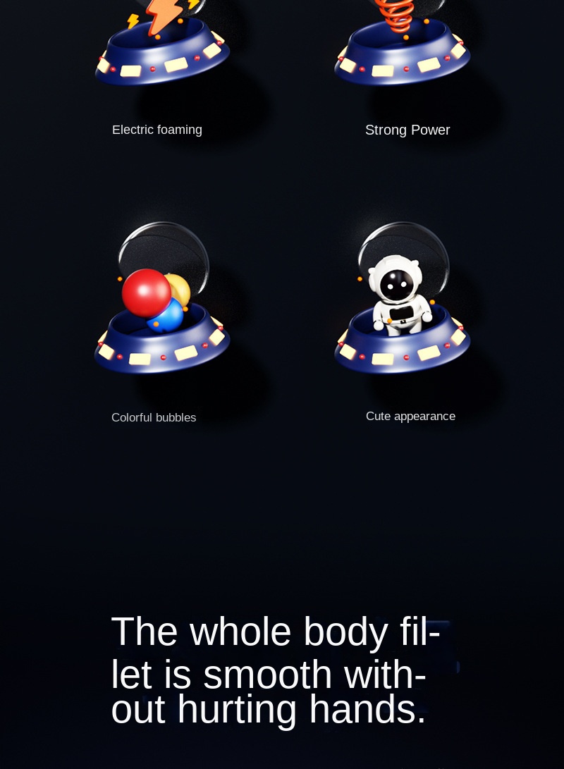 Bubble Gun Space Astronaut Toy Fully Automatic Gatling Electric Bubble Blowing Machine Internet Celebrity Children’s Toy