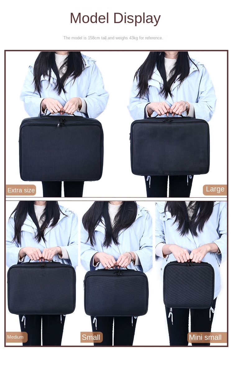 Large-capacity cosmetic bag tattoo embroidery manicure and makeup portable partition tool box cosmetic bag