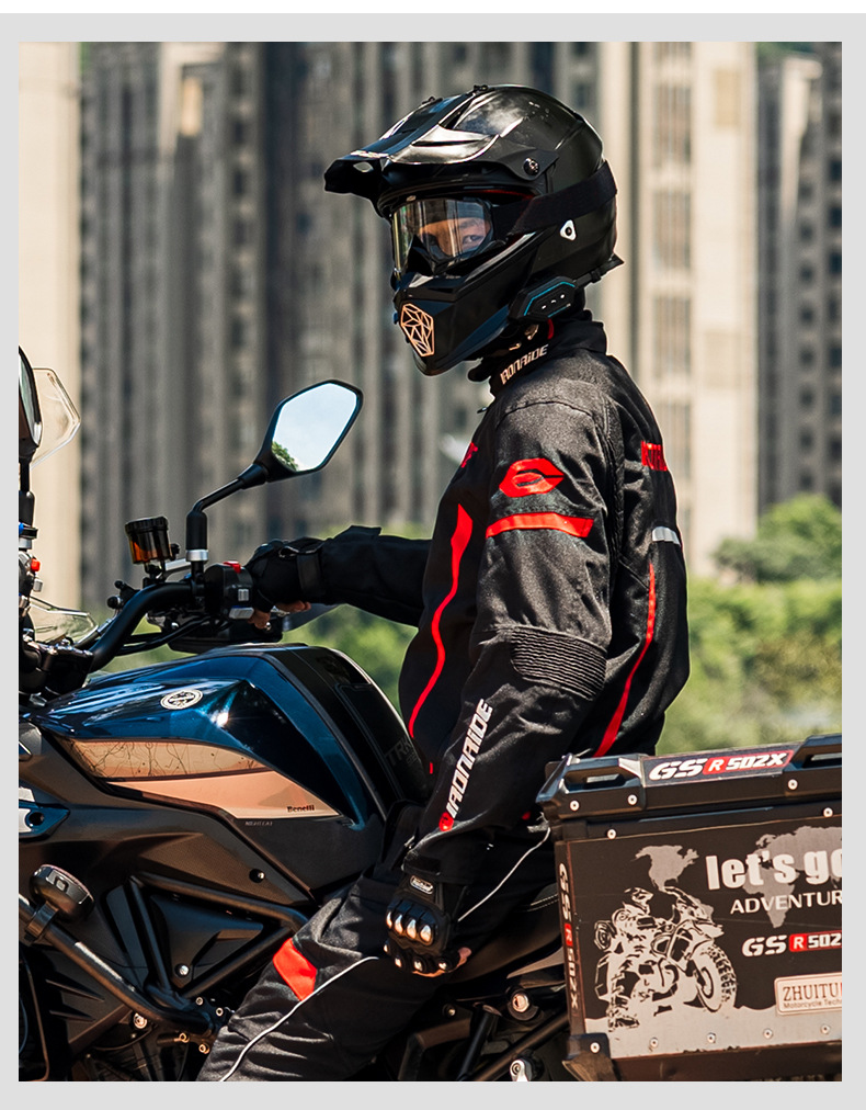 Motorcycle Riding Suit Warm Motorcycle Suit Men’s Four Seasons Racing Suit Summer Jacket Breathable Rainproof Motorcycle Pants