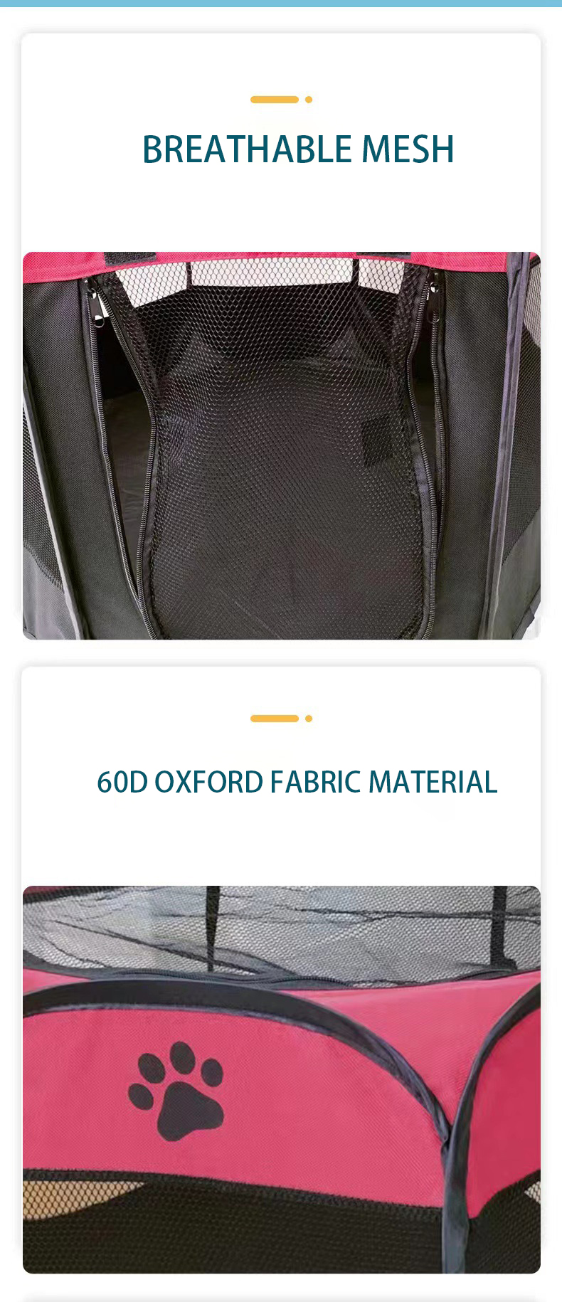 Octagonal pet delivery room dog cage cat litter foldable Oxford cloth waterproof and scratch-resistant dog tent cat delivery room pet fence