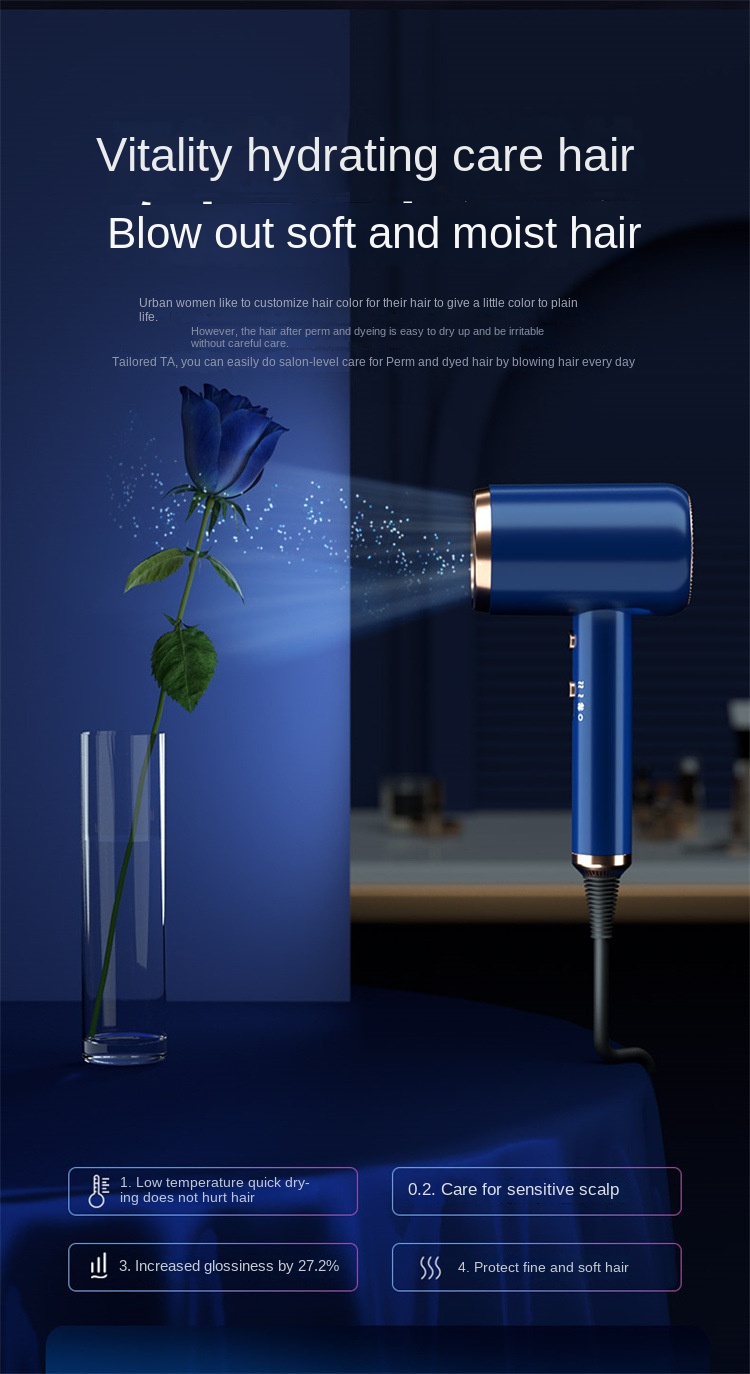 New hair dryer home hair salon high power hot and cold hair care hair dryer foreign trade gift hair dryer factory on behalf of