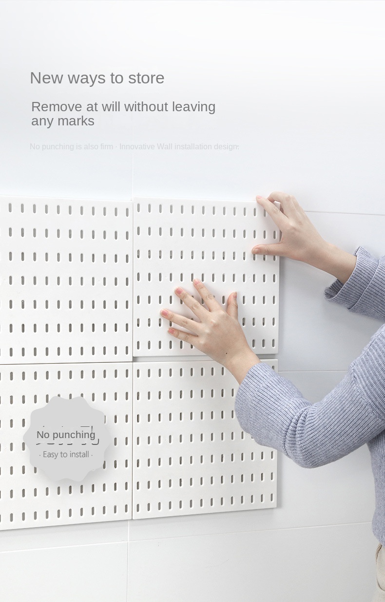 Perforated household hole board bathroom finishing rack display hole board free storage rack bedroom kitchen rack